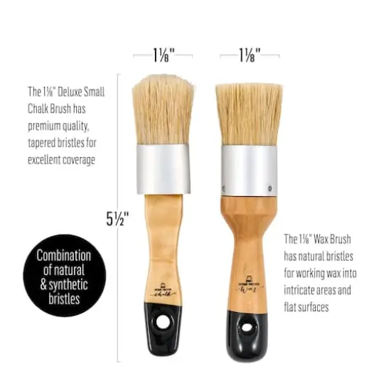 FolkArt&reg; Home Decor&trade; White & Tan Chalk Paint with Brushes Kit {4}