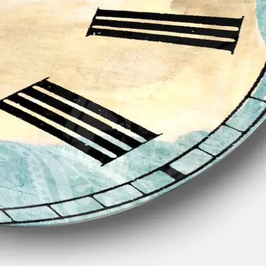 Designart Bouquet Poppies on Paisley II Farmhouse Wall Clock {4}