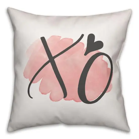 XO Watercolor Throw Pillow {1}