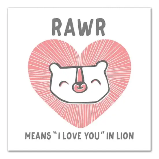 Lion Love Canvas Wall Art {1}