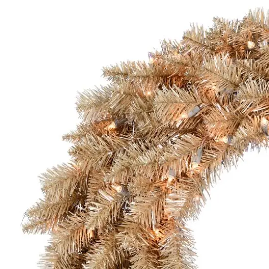 30" Clear Dura-Lit&reg; Gold Fir Wreath {4}