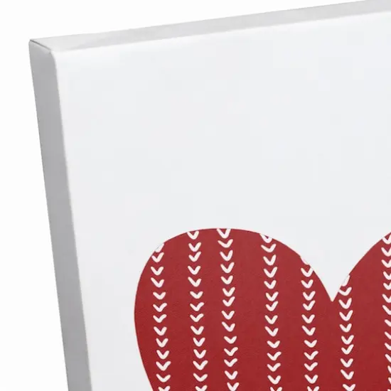 Pattern Hearts Canvas Wall Art {4}