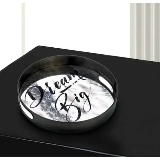 15" Nikki Chu Positano Dream Big Large Mirror Tray {3}