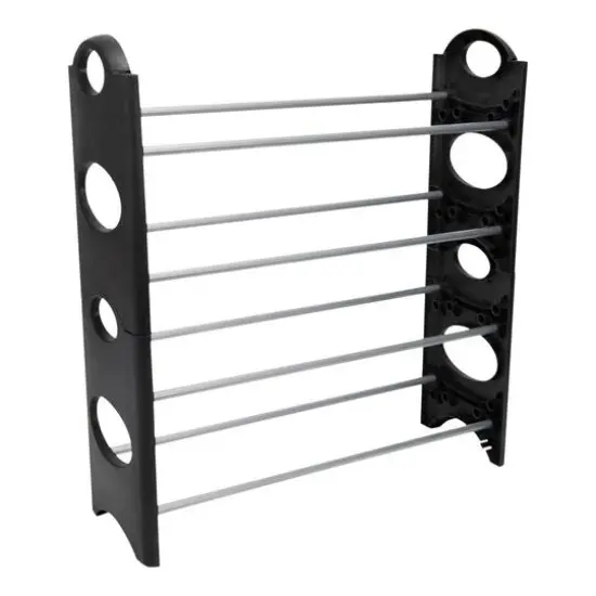 Simplify 12-Pair Stackable Shoe Caddy Rack {4}