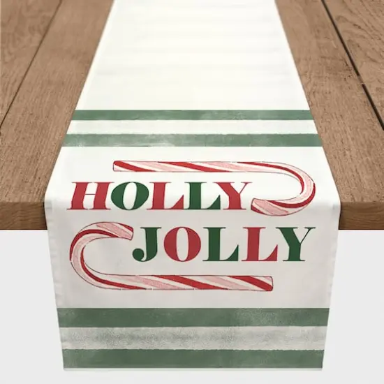 Holly Jolly Candy 16x90 Cotton Twill Runner {3}