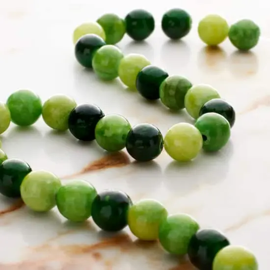 Green Dyed Quartz Round Beads, 8mm by Bead Landing&trade; {3}