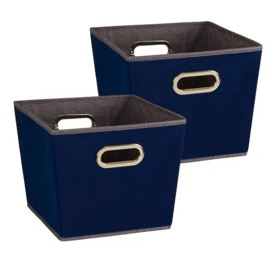 Household Essentials 10" Blue Tapered Bins, 2ct. {1}