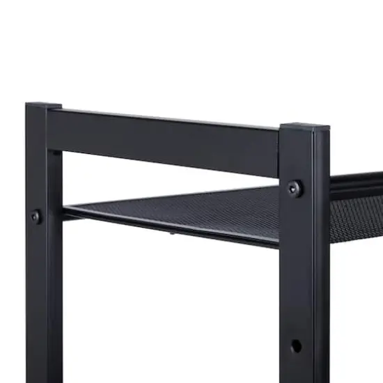 Organize It All Black 30" Wide 4 Tier Adjustable Mesh Shoe Rack {7}