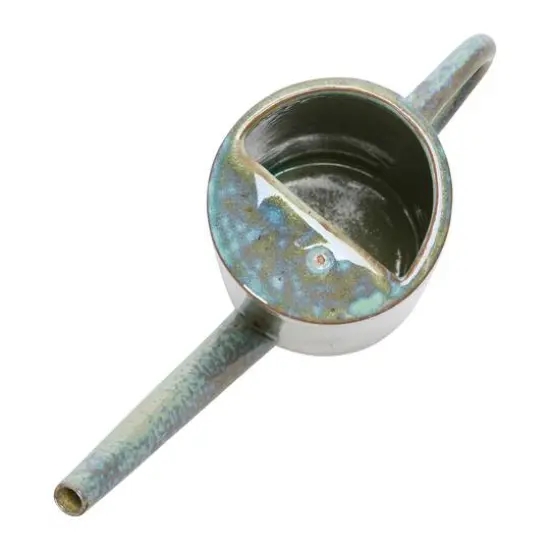 Hello Honey&reg; 8" Stoneware Watering Can with Reactive Glaze Finish {4}