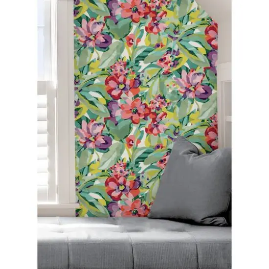 Caroline et Bettina Multicolor Belles Fleurs Peel & Stick Wallpaper {6}
