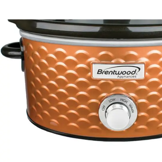 Brentwood Copper 4.5qt. Scallop-Pattern Slow Cooker {6}