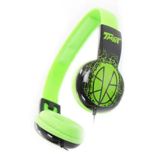Rise of the Teenage Mutant Ninja Turtles Green Kid-Safe Headphones {1}