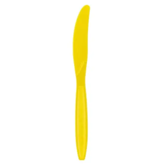 JAM Paper Premium Plastic Knives, 100ct. Yellow {4}