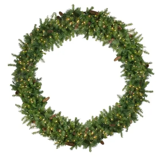 6ft. LED Dakota Pine Artificial Christmas Wreath {1}