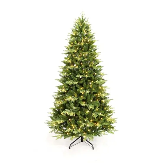 7.5ft. Pre-Lit Dewdrop Spruce Artificial Christmas Tree, Warm White LED Lights by Ashland&reg; - Includes a Tree Storage Bag {6}