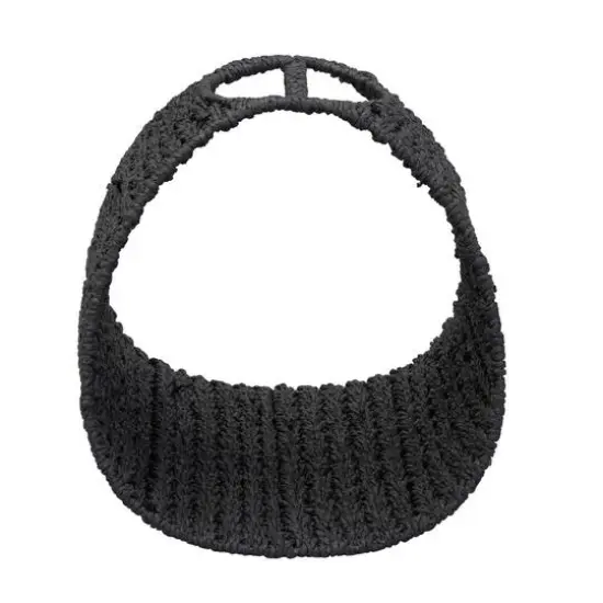 Household Essentials 15" Oval Seagrass Magazine Rack Black {7}