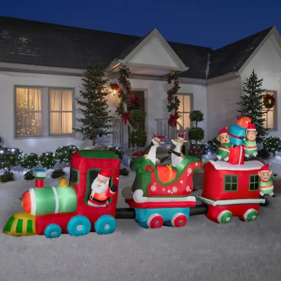 16ft. Airblown&reg; Inflatable Colossal Christmas Train {3}