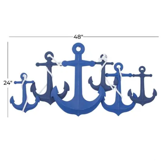 Blue Iron Coastal Wall Decor, 24" x 48" x 1" {7}