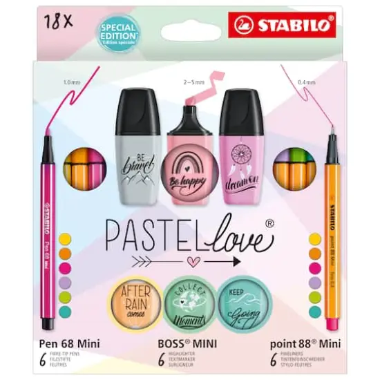 STABILO&reg; BOSS&reg; PASTELLove Mini 18 Piece Set {1}