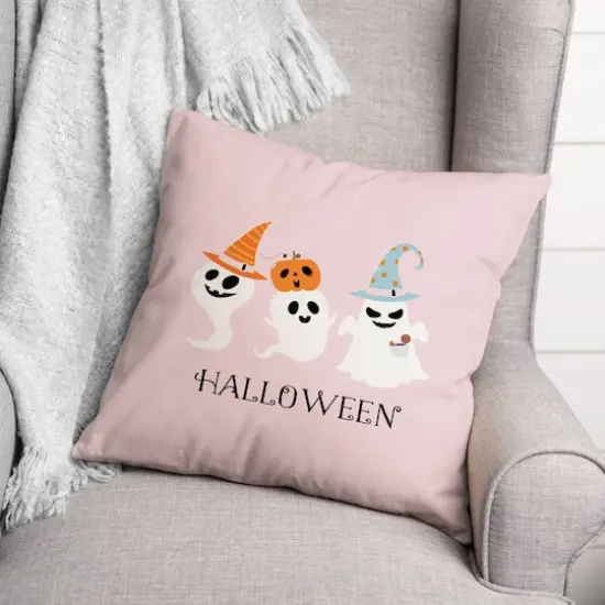 Halloween Ghosts 18" x 18" Spun Poly Pillow {3}