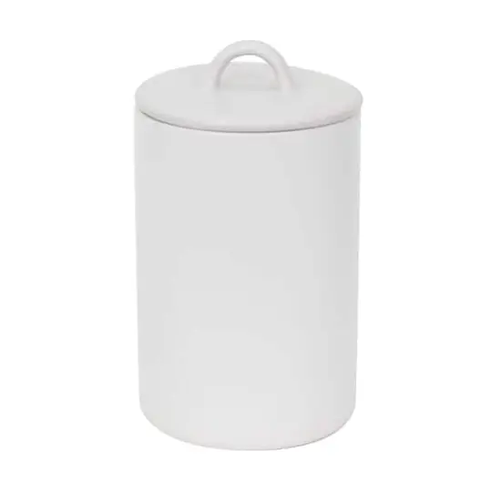 8.5" White Stoneware Canister by Ashland&reg; {1}