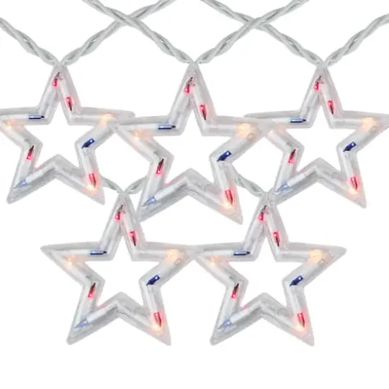 5ct. Red, White & Blue Patriotic 4th of July Star Shaped Lights {1}