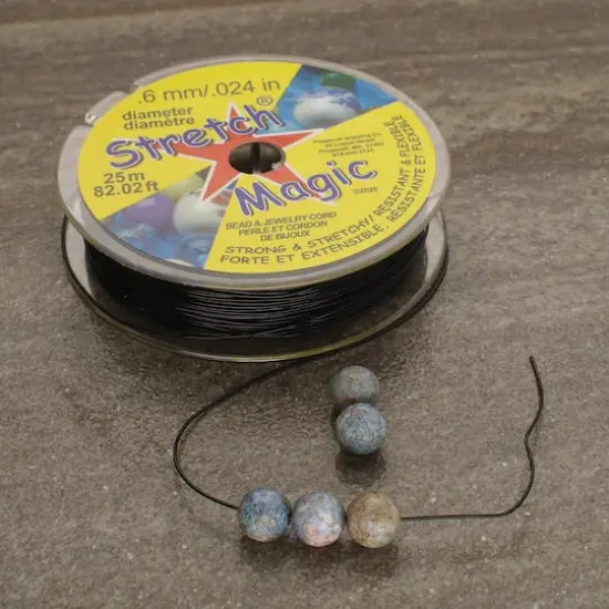 Stretch Magic&reg; 0.6mm Black Bead & Jewelry Cord, 25m {4}