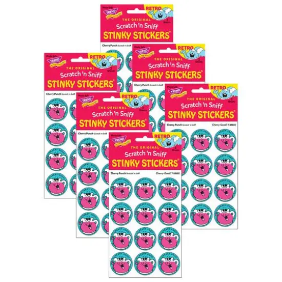 TREND Enterprises&reg; Cherry-Good! Cherry Punch Scented Stickers, 6 Packs of 24 {1}
