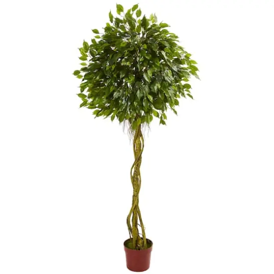 6ft. UV Resistant Ficus Artificial Topiary Tree {1}