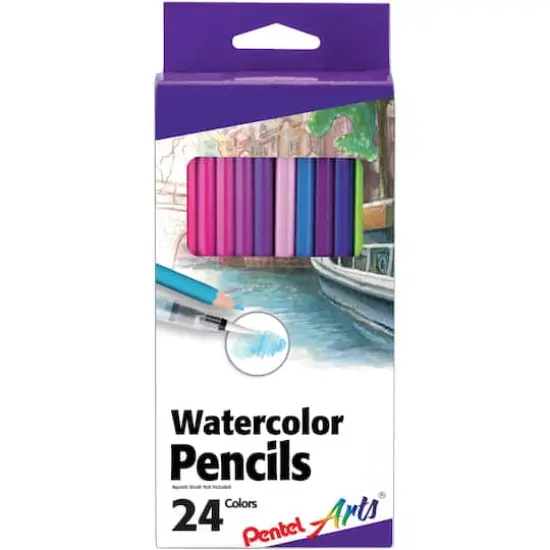 Pentel Arts&reg; 24 Piece Watercolor Pencil Set {1}
