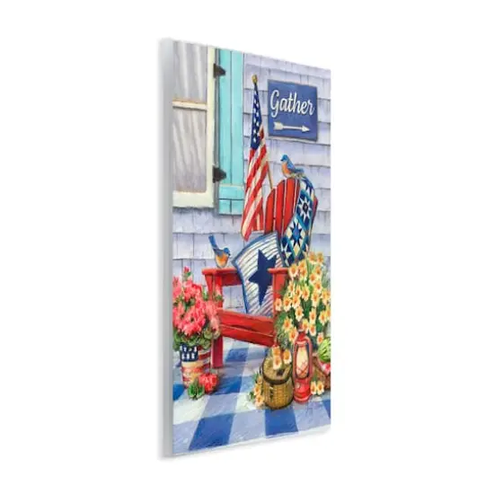 Stupell Industries Patriotic Porch View Wall Plaque Art {4}