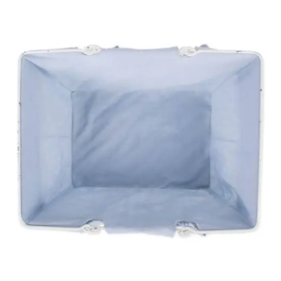 DII&reg; Antique White Chicken Wire Egg Basket with Washed Denim Liner  {6}