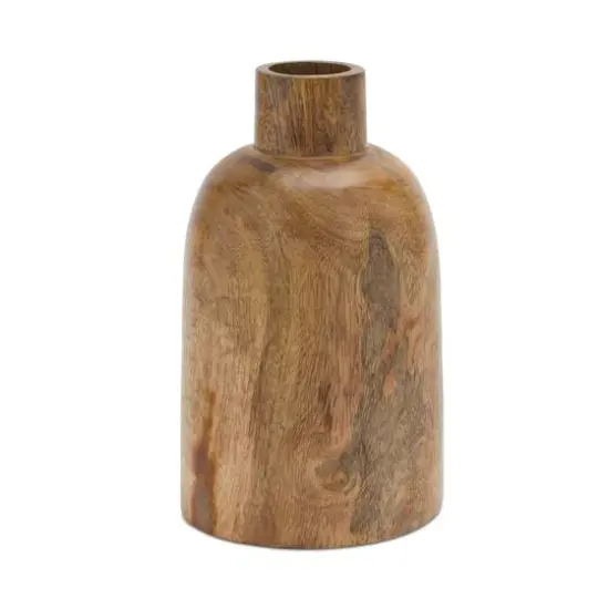 8.75" Mango Wood Bottle Vases, 2ct. {3}