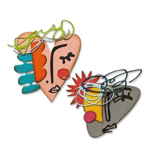 Sizzix&reg; Thinlits&reg; Abstract Faces by Tim Holtz Die Set {3}