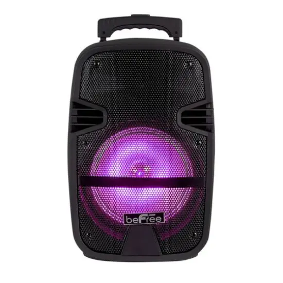beFree Sound 8" 400 Watt Bluetooth Portable Party PA Speaker System With Illuminating Lights {4}