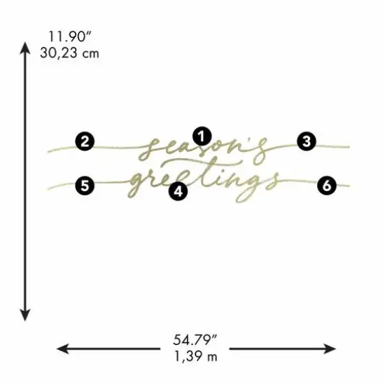 RoomMates Season's Greetings Peel and Stick Wall Decals {6}