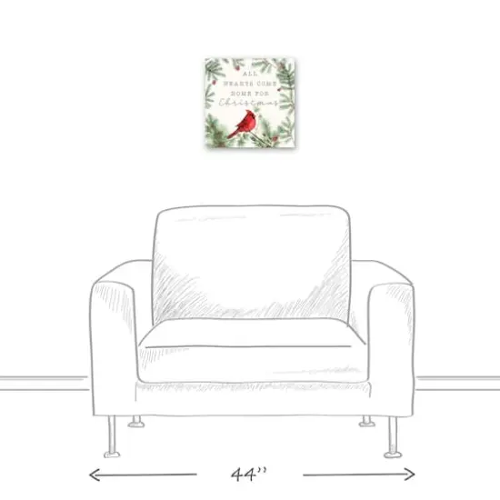 Hearts Come Home For Christmas Canvas Wall Art {6}