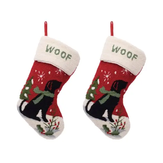 Glitzhome&reg; 20" Dog Hooked Stockings, 2ct. {1}