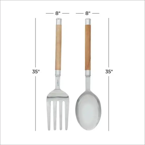 Wood & Aluminum Utensil Wall D&eacute;cor Set {6}