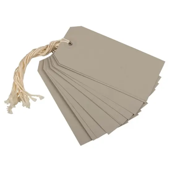 JAM Paper Medium Gift Tags with String Gray {3}