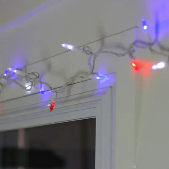 100ct. Red, White & Blue 4th of July LED Mini Light Set {3}