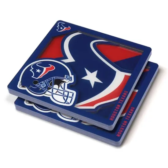 NFL 3D Logo Series Coaster Set Houston Texans {1}