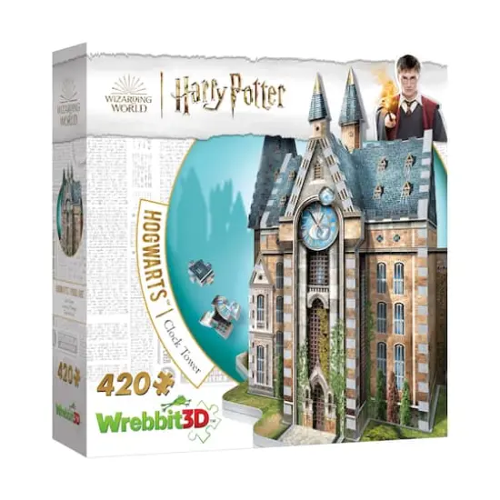 Harry Potter Collection - Hogwarts - Clock Tower 3D Puzzle: 420 Pcs {1}