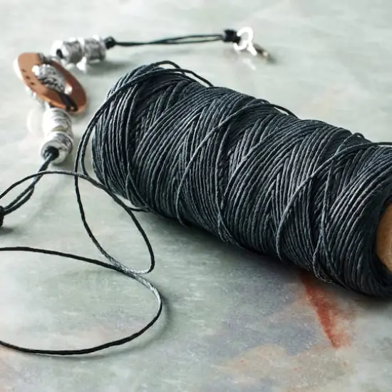 Bead Landing&trade; Hemp Cord Spool, Black 20 lb. {3}