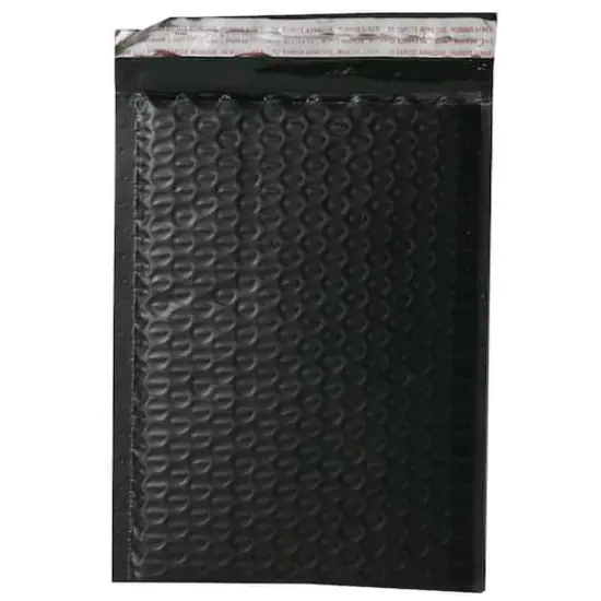 JAM Paper6.5" x 9.5" Black Matte Bubble Padded Mailer Envelopes, 12ct. {1}