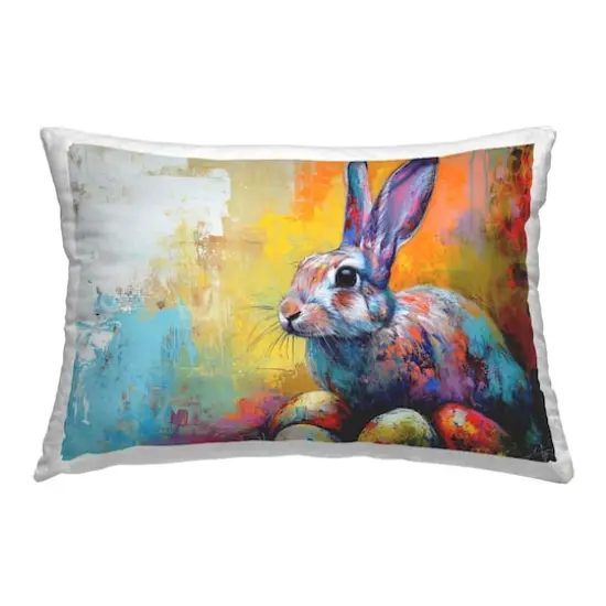 Stupell Industries Easter Joy Abstract Decorative Printed Throw Pillow {1}