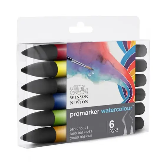 Winsor & Newton&reg; ProMarker&trade; Basic Tones 6 Watercolor Marker Set {3}
