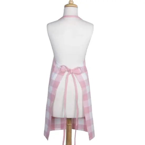DII&reg; Buffalo Check Chef Apron Pink and White {5}