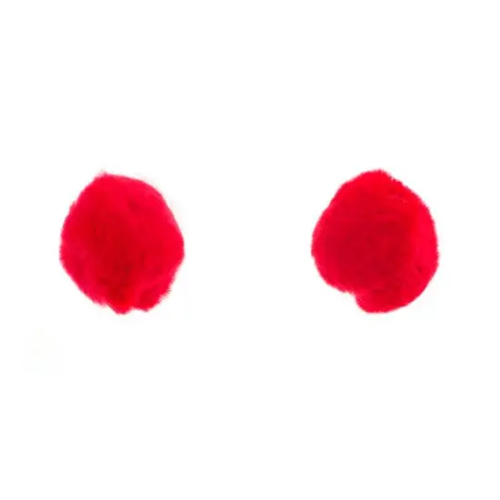 John Bead 2" Pom Poms, 50ct. Red {4}