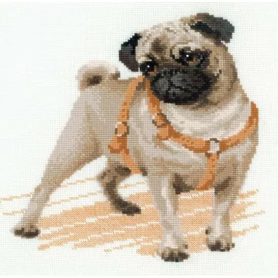 RIOLIS Pug Dog Counted Cross Stitch Kit {3}